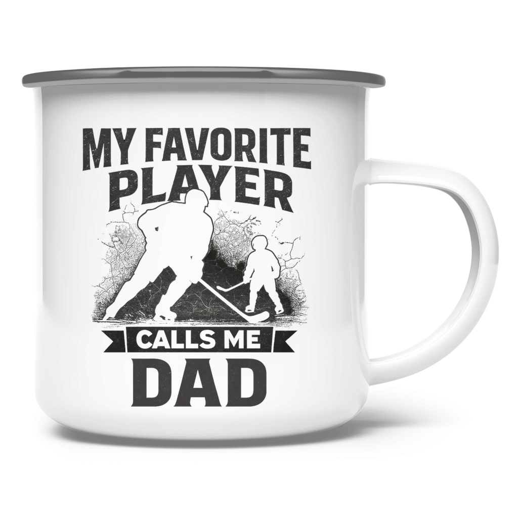 Emaille Tasse HOCKEYDAD FAVORITE PLAYER