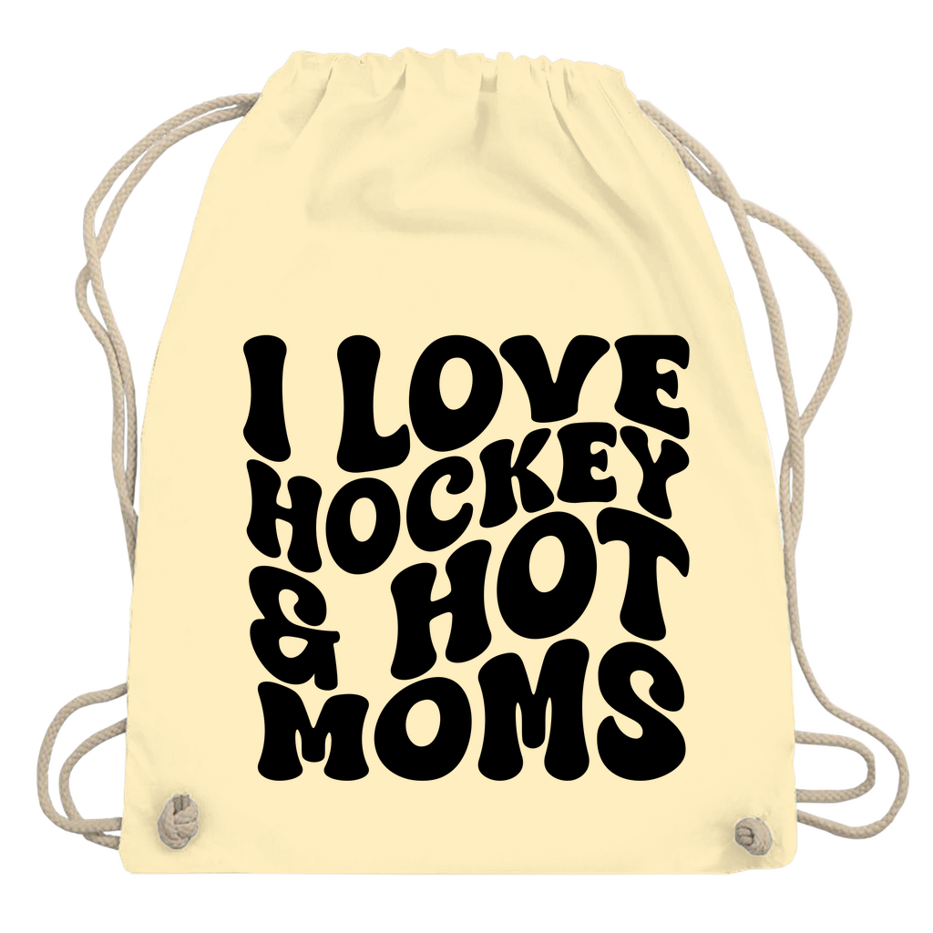 Turnbeutel I LOVE HOCKEY & HOT MOMS