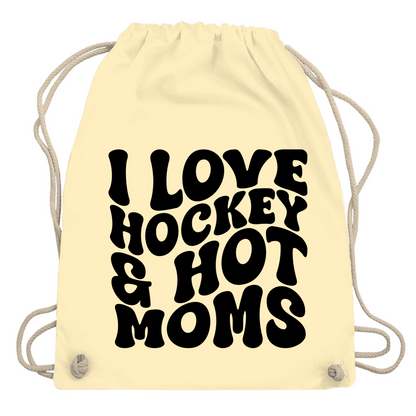 Turnbeutel I LOVE HOCKEY & HOT MOMS