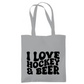 Tragetasche  I LOVE HOCKEY & BEER