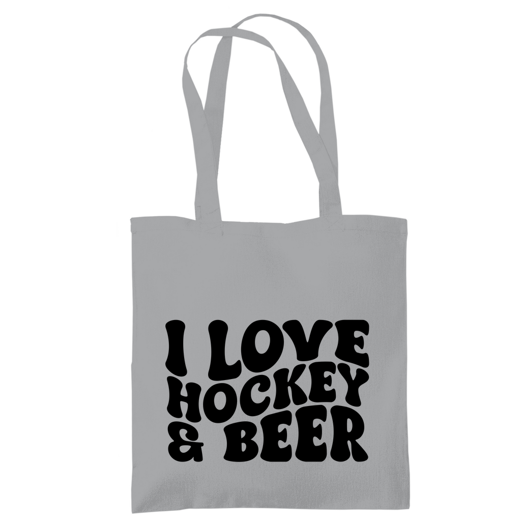 Tragetasche  I LOVE HOCKEY & BEER