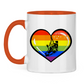 Tasse zweifarbig RAINBOW SKATE HEART