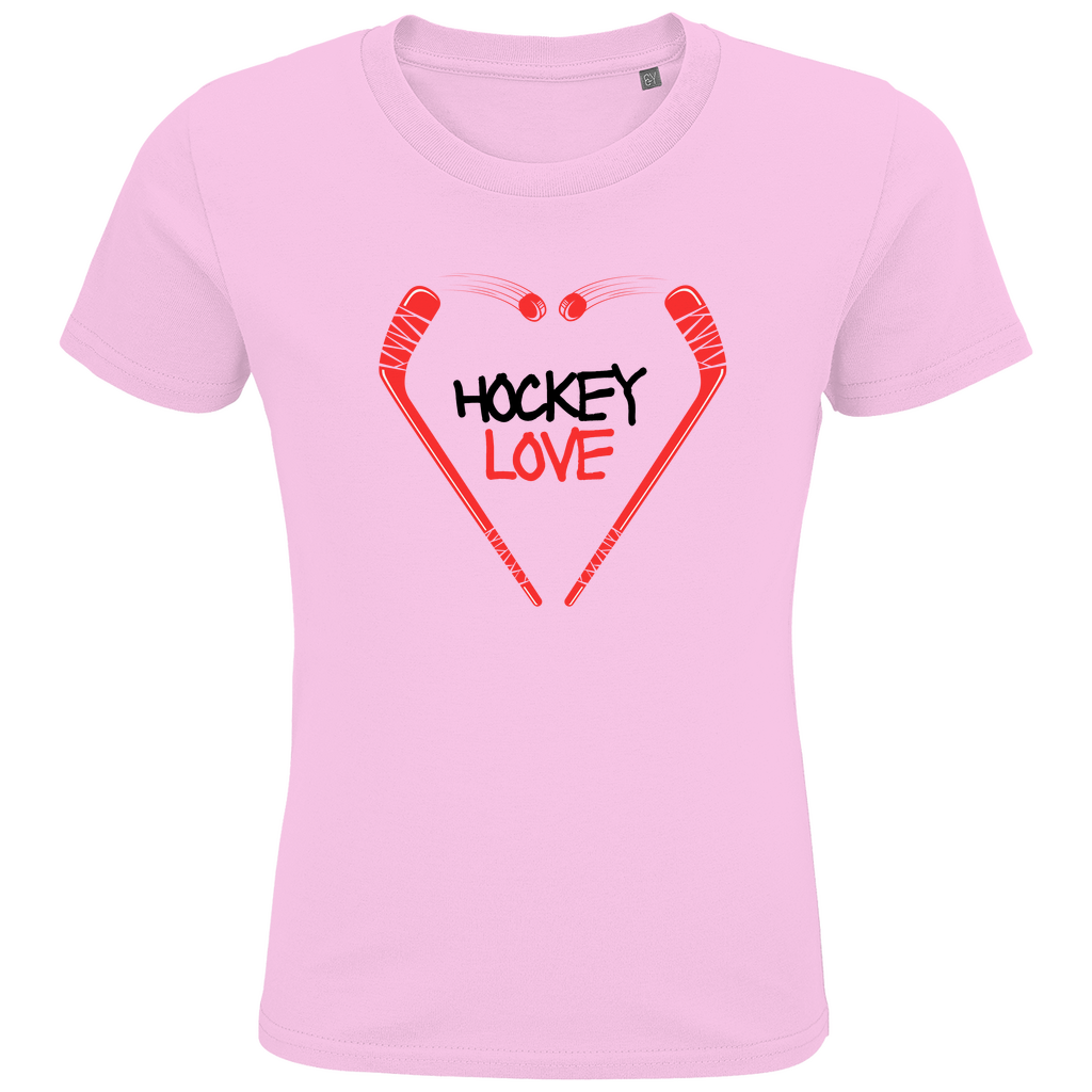 Kids T-Shirt HOCKEYLOVE STICKHEART