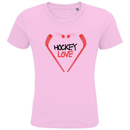 Kids T-Shirt HOCKEYLOVE STICKHEART