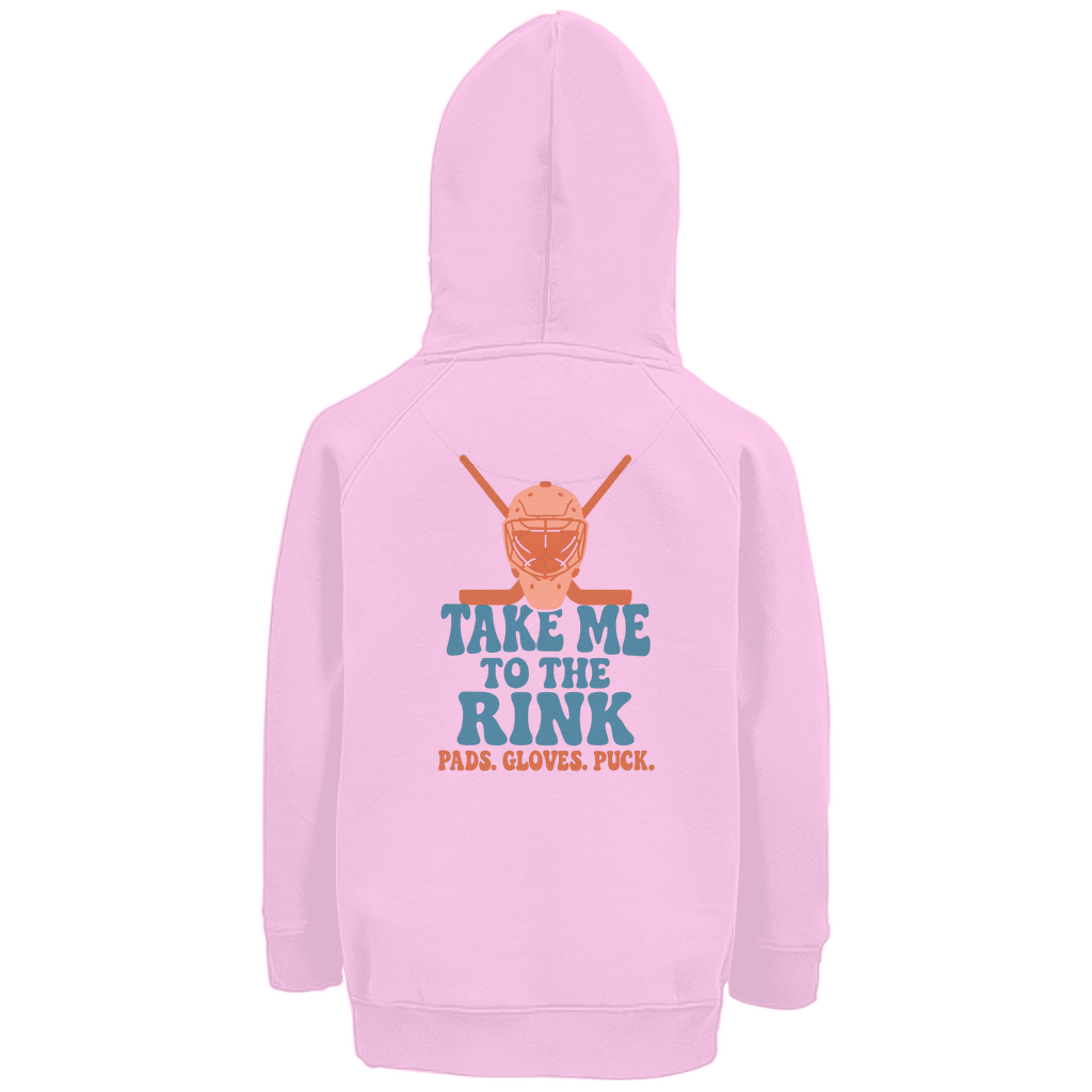 Kids Hoodie TAKE ME TO THE RINK GOALIE (back)