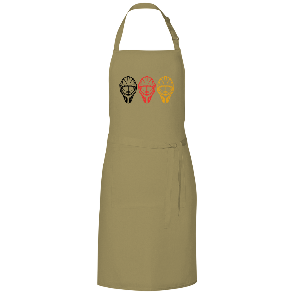 Grillschürze GOALIE MASKE SCHWARZ-ROT-GOLD
