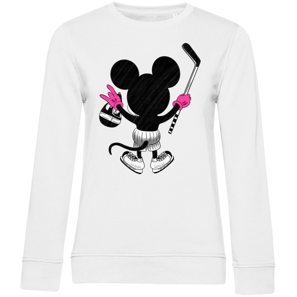 Ladies Sweatshirt HOCKEYMOUSE PINK