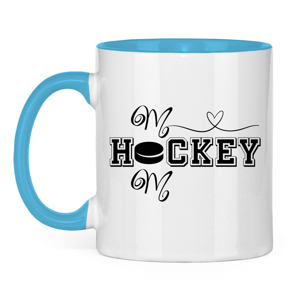 Tasse zweifarbig HOCKEY MOM HEART