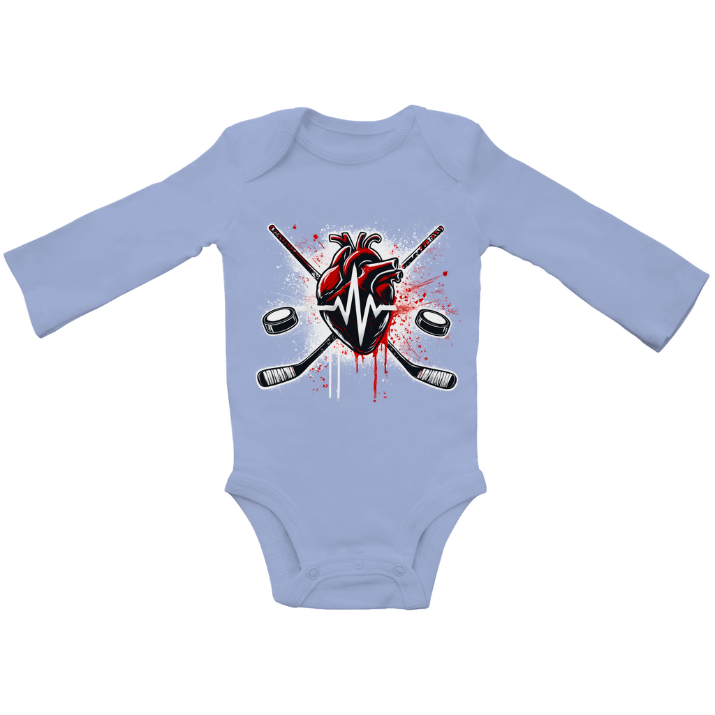 Babybody Langarm  HOCKEY HEARTBEAT