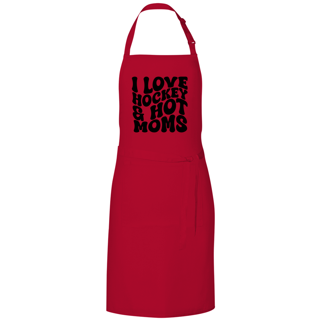 Grillschürze I LOVE HOCKEY & HOT MOMS
