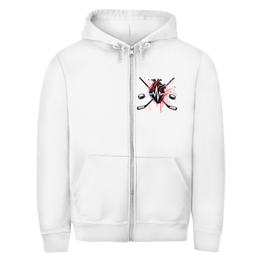 Unisex Zipper HOCKEY HEARTBEAT (front&back)