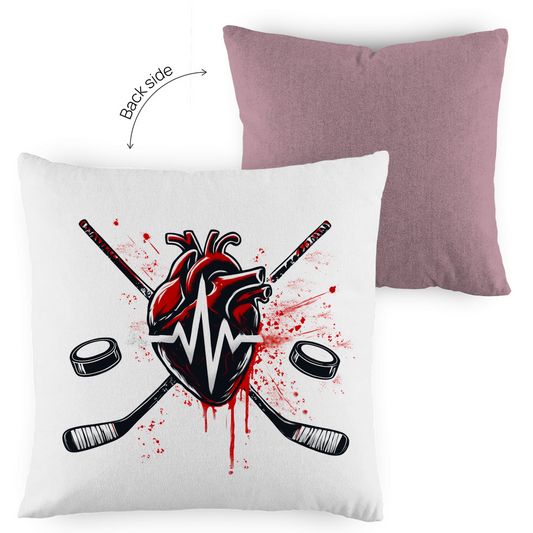 Kopfkissen zweifarbig HOCKEY HEARTBEAT