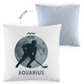 Kopfkissen zweifarbig STERNZEICHEN AQUARIUS / WASSERMANN