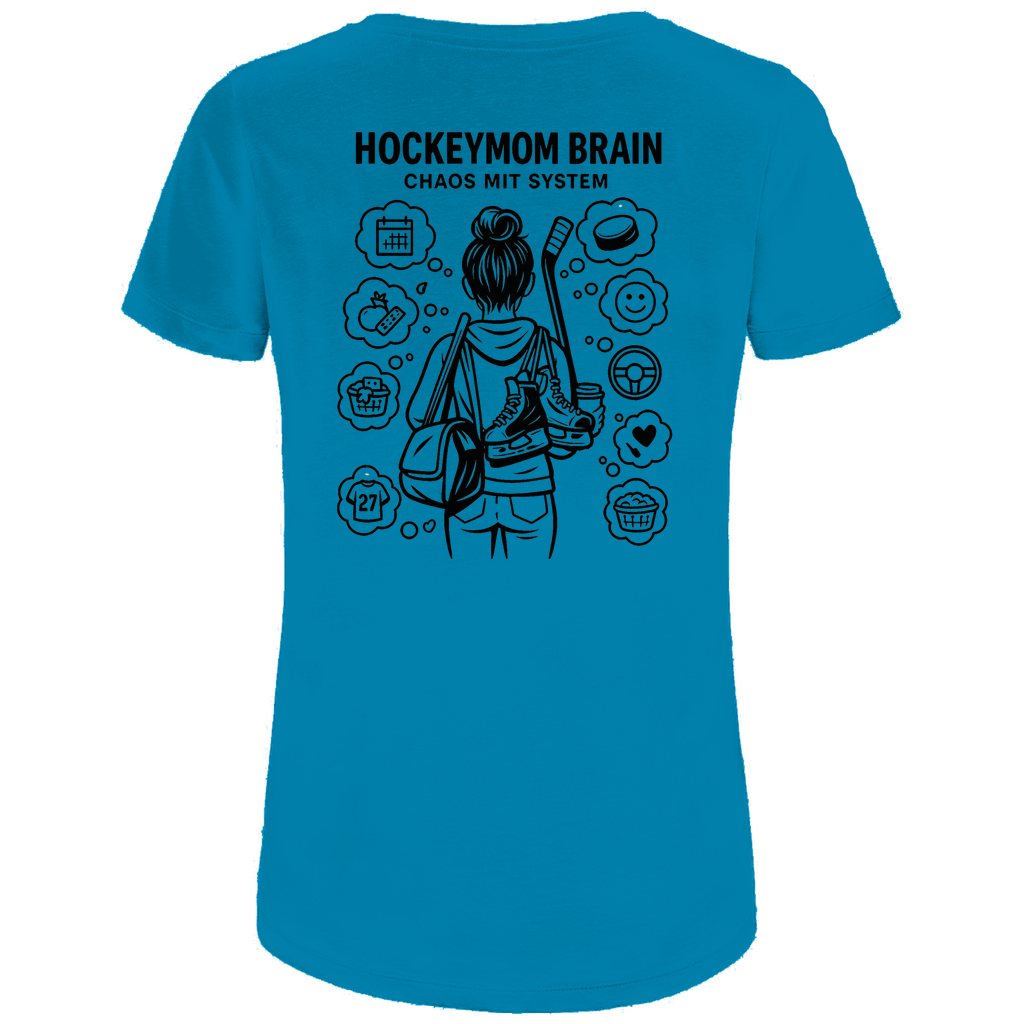 Ladies T-Shirt HOCKEYMOM BRAIN (front&back)