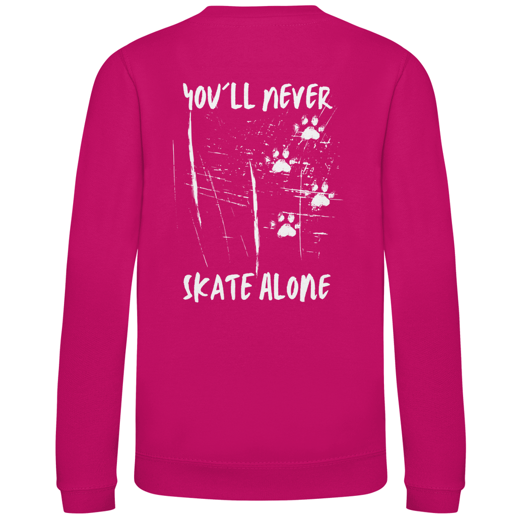 Kids Sweatshirt NEVER SKATE ALONE (back)