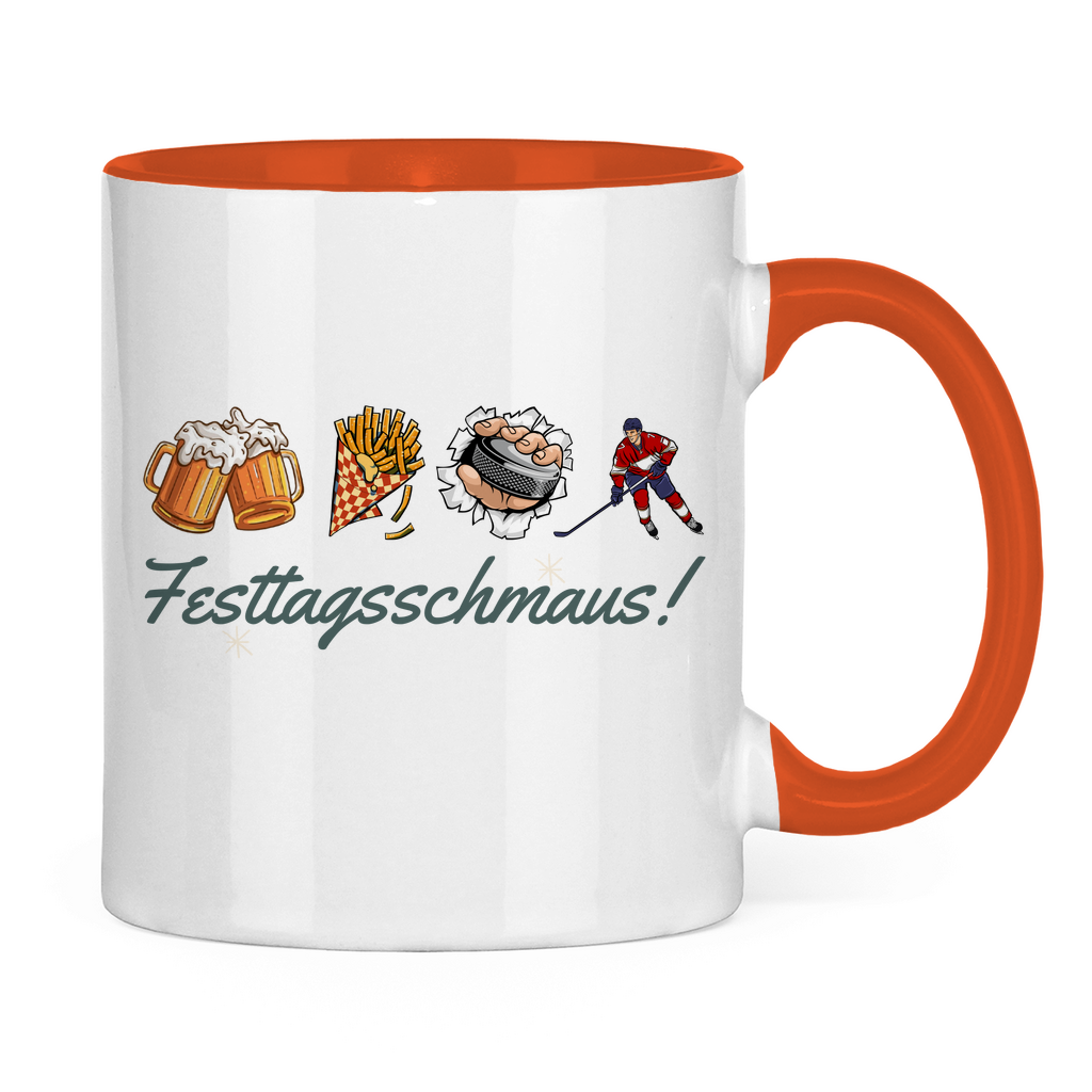 Tasse zweifarbig FESTTAGSSCHMAUS