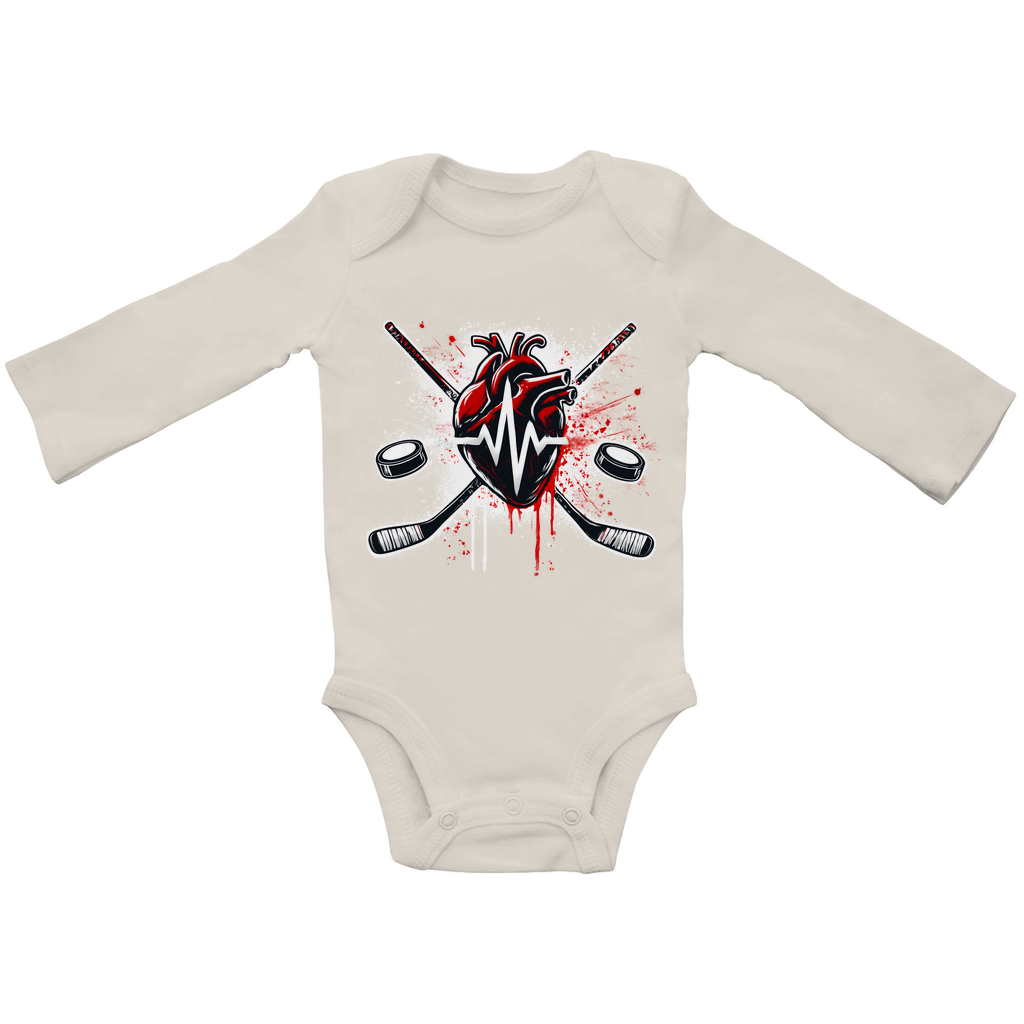 Babybody Langarm  HOCKEY HEARTBEAT