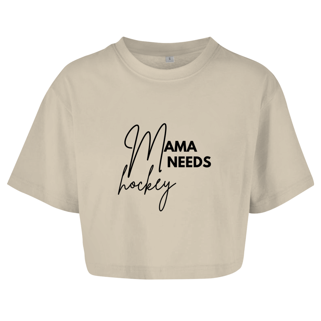 Ladies Crop Top MAMA NEEDS HOCKEY