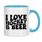 Tasse zweifarbig  I LOVE HOCKEY & BEER