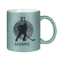 Glitzertasse STERNZEICHEN SCORPIO / SKORPION