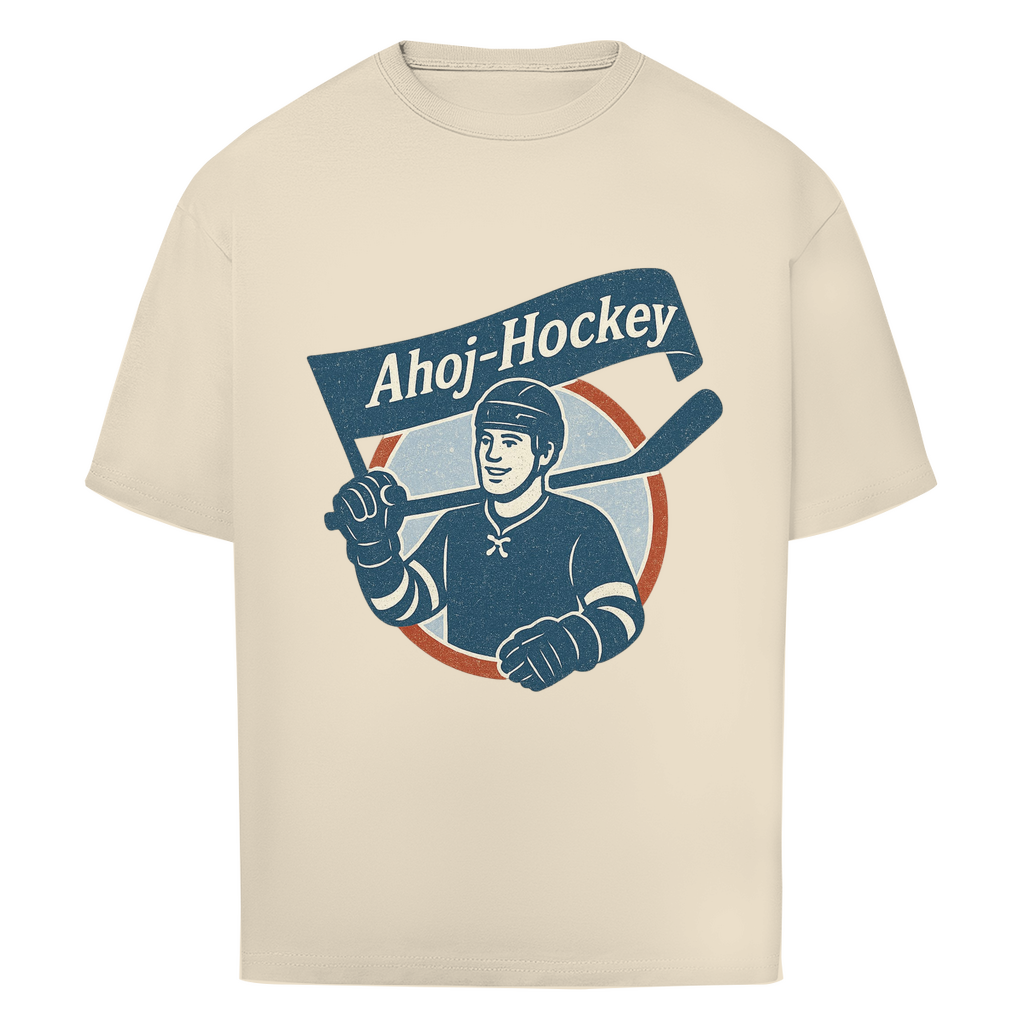 Oversize T-Shirt AHOJ-HOCKEY VINTAGE
