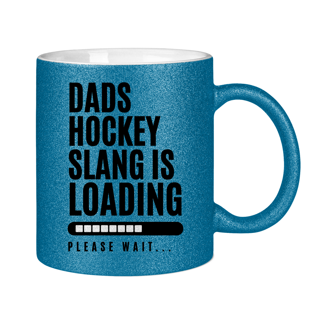 Glitzertasse HOCKEYDADS SLOGAN