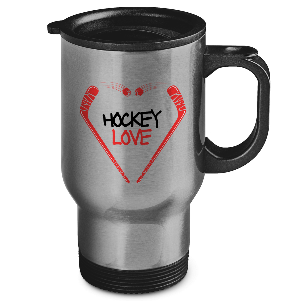 Edelstahl-Thermobecher HOCKEYLOVE STICKHEART