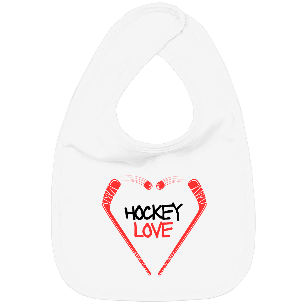 Kinder Bio Lätzchen HOCKEYLOVE STICKHEART