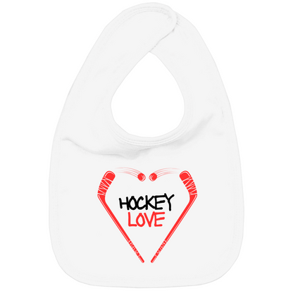 Kinder Bio Lätzchen HOCKEYLOVE STICKHEART