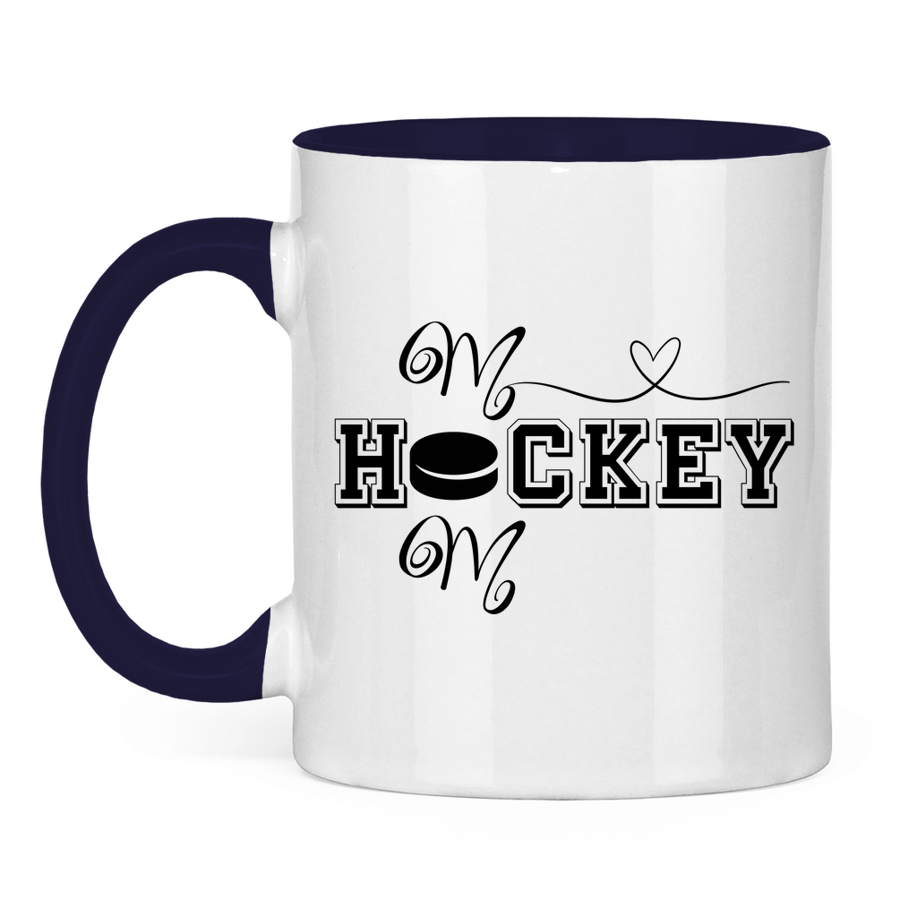 Tasse zweifarbig HOCKEY MOM HEART