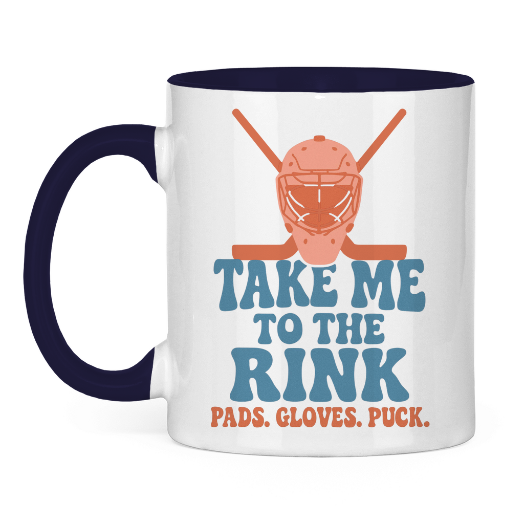 Tasse zweifarbig TAKE ME TO THE RINK GOALIE