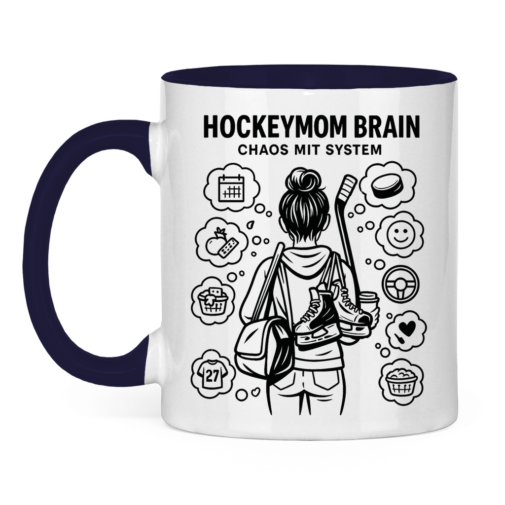 Tasse zweifarbig HOCKEYMOM BRAIN