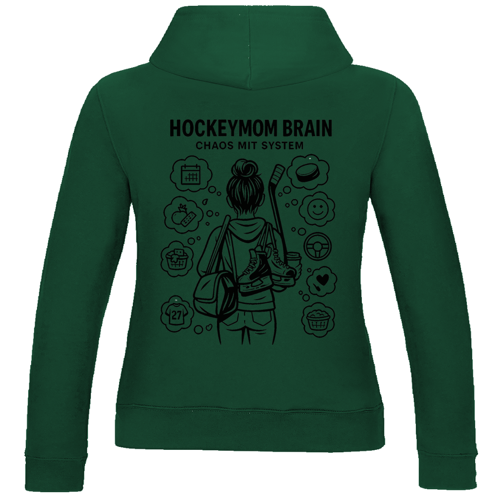 Ladies Hoodie HOCKEYMOM BRAIN (front&back)