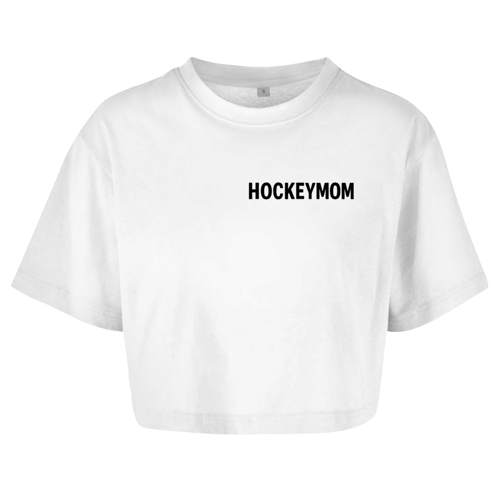 Ladies Crop Top HOCKEYMOM BRAIN (front&back)