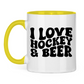 Tasse zweifarbig  I LOVE HOCKEY & BEER