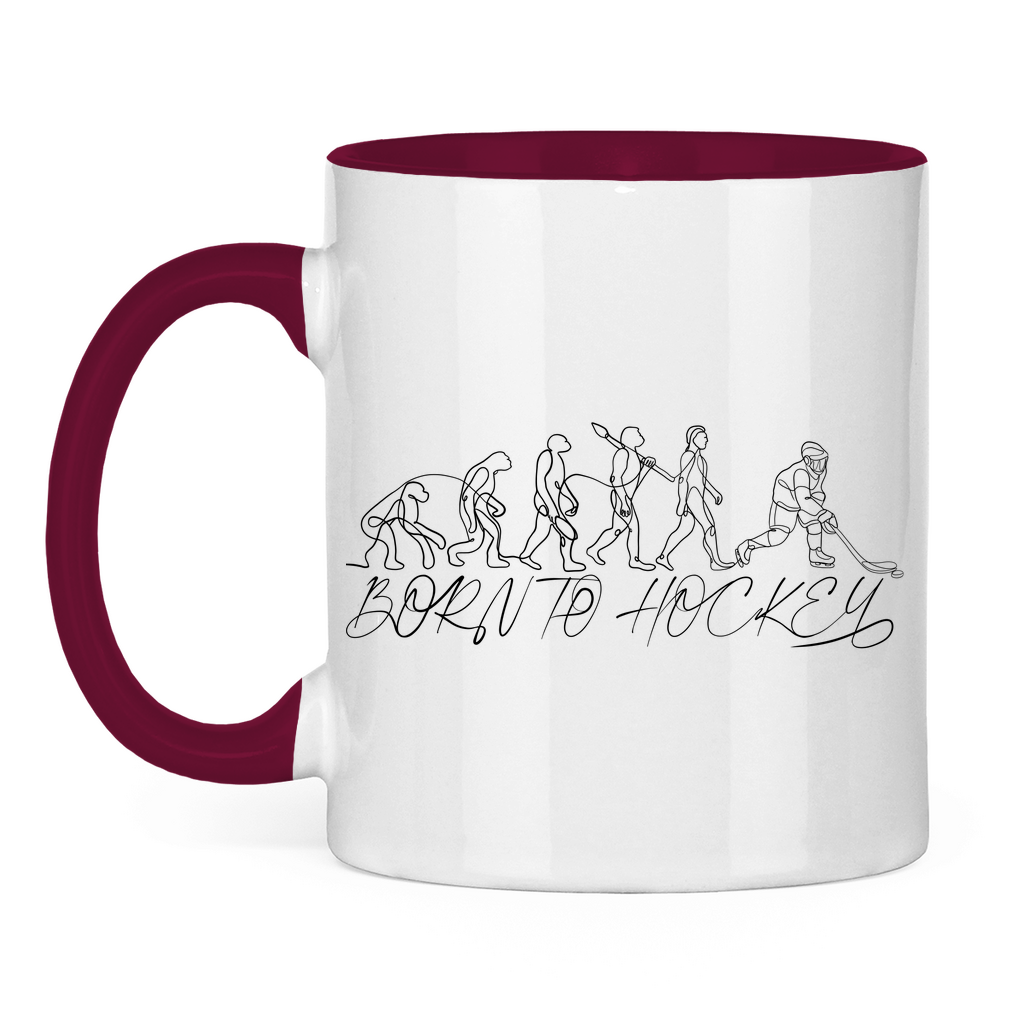 Tasse zweifarbig BORN TO HOCKEY EVULUTION