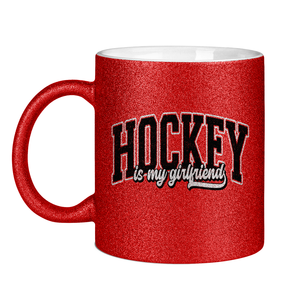 Glitzertasse HOCKEY IS MY GIRLFRIEND