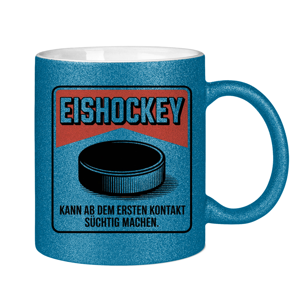 Glitzertasse  EISHOCKEY ZIGARETTENSCHACHTEL