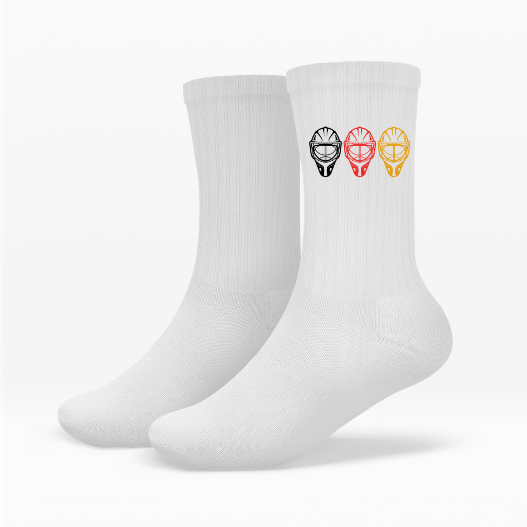 Socken TEAM GOALIE MASKE SCHWARZ-ROT-GOLD