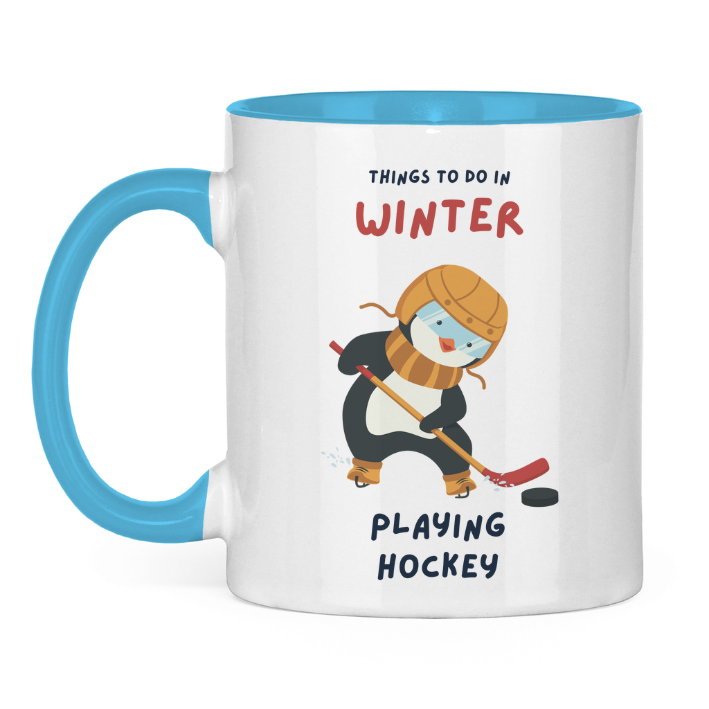 Tasse zweifarbig PINGU HOCKEY