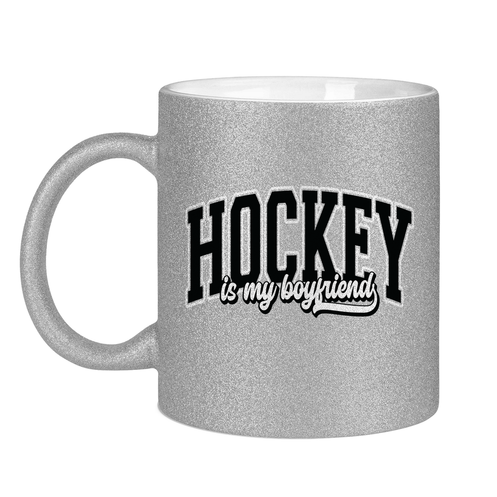 Glitzertasse HOCKEY IS MY BOYFRIEND