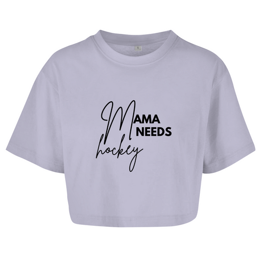 Ladies Crop Top MAMA NEEDS HOCKEY