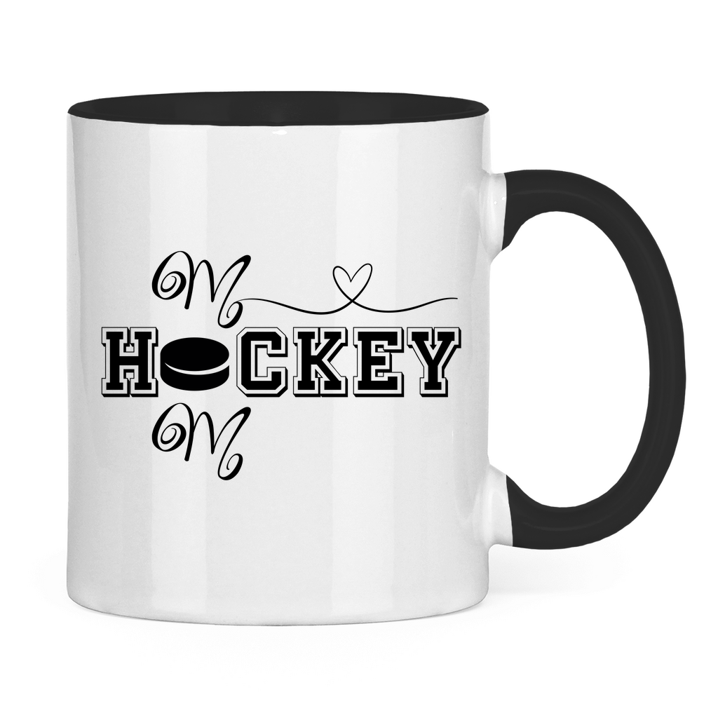 Tasse zweifarbig HOCKEY MOM HEART
