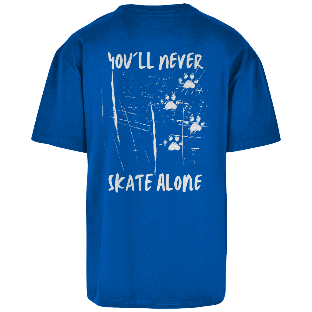 Oversize T-Shirt NEVER SKATE ALONE DOG (back)