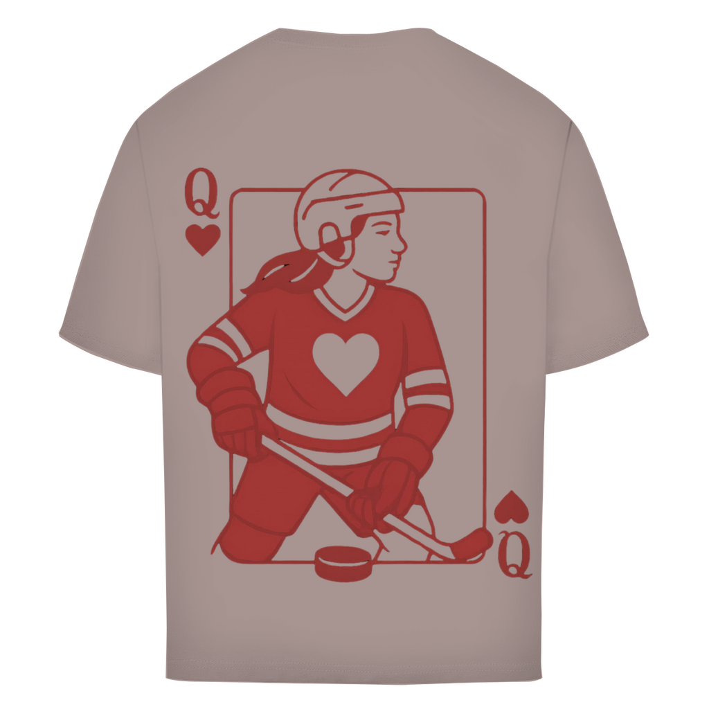 Oversize T-Shirt HOCKEY HERZKÖNIGIN (front&back)