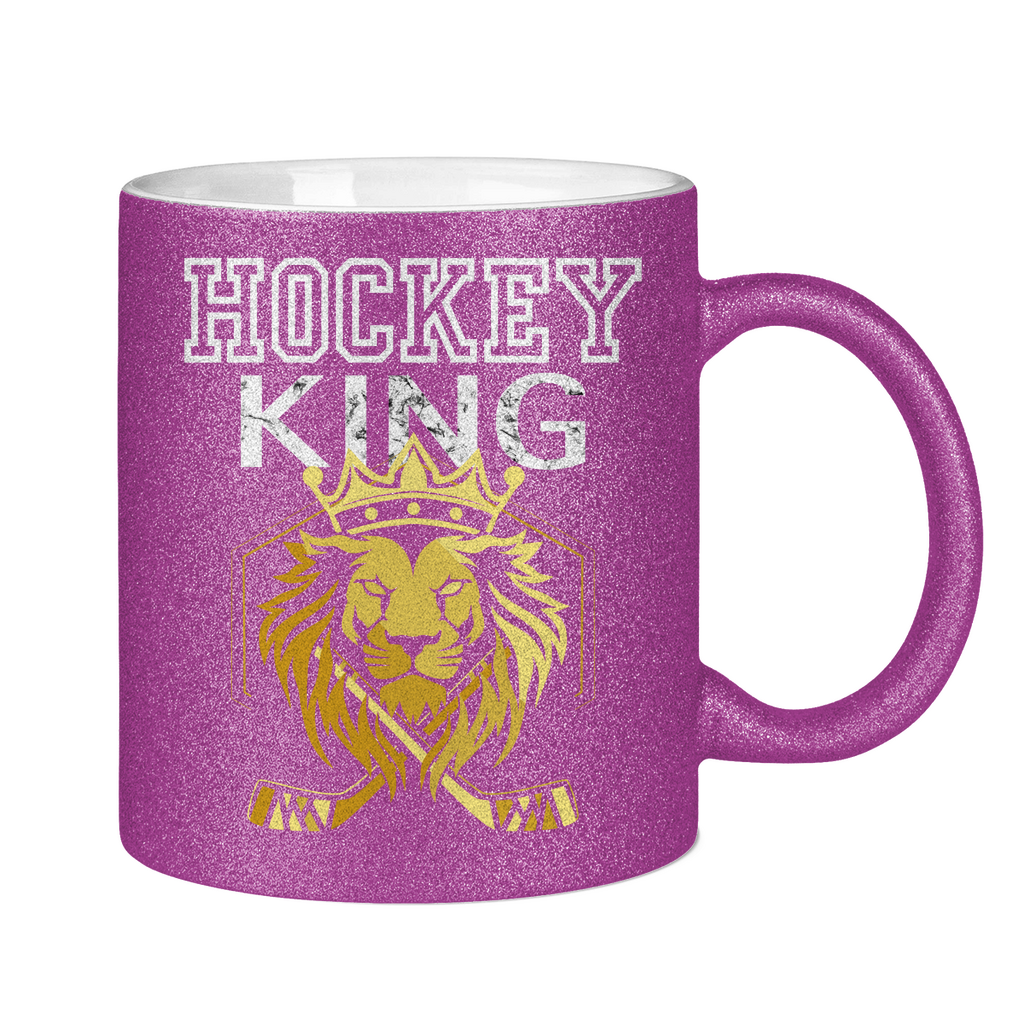 Glitzertasse HOCKEYKING LION