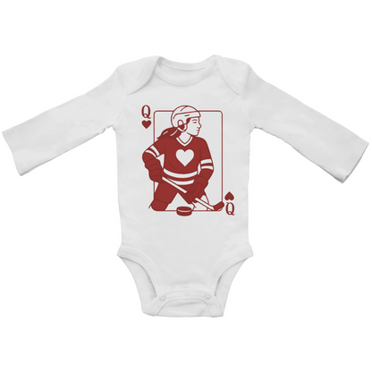 Babybody Langarm HOCKEY HERZKÖNIGIN