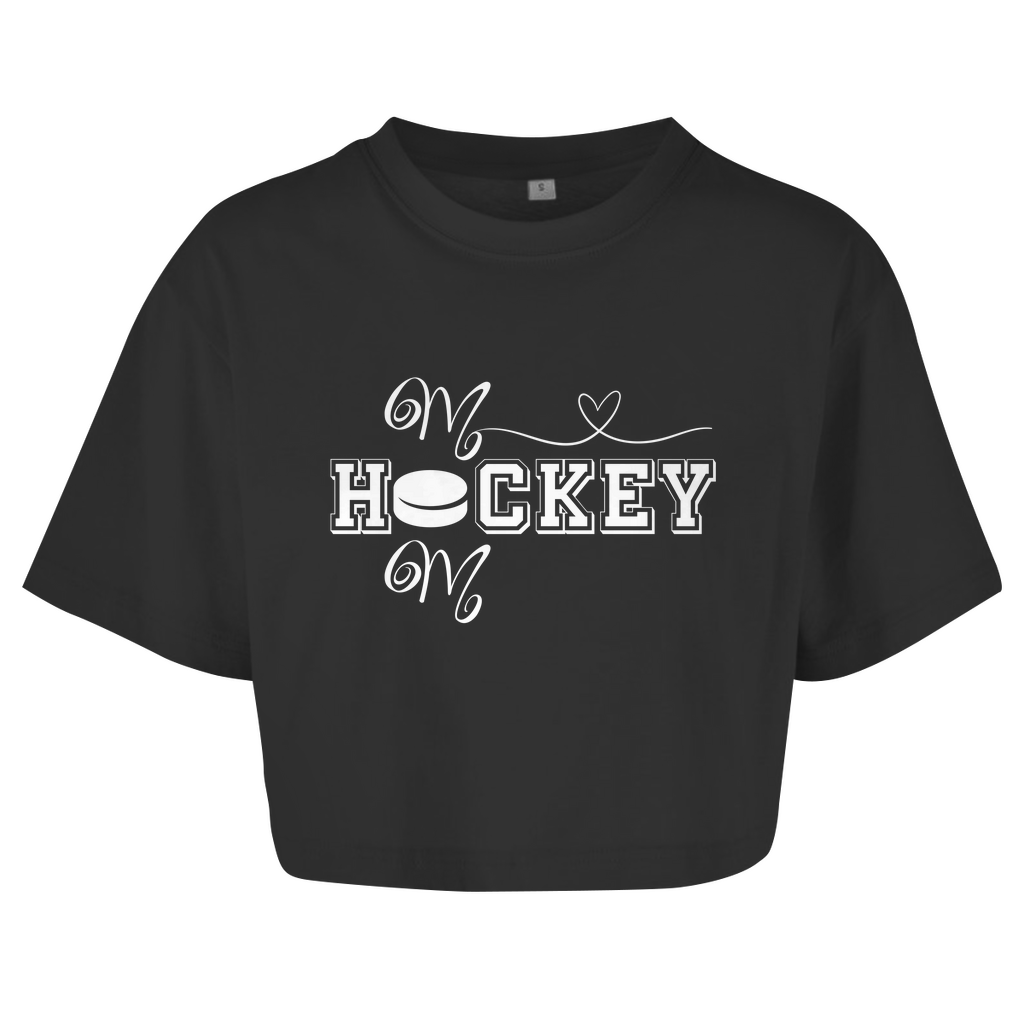 Ladies Crop Top HOCKEY MOM HEART