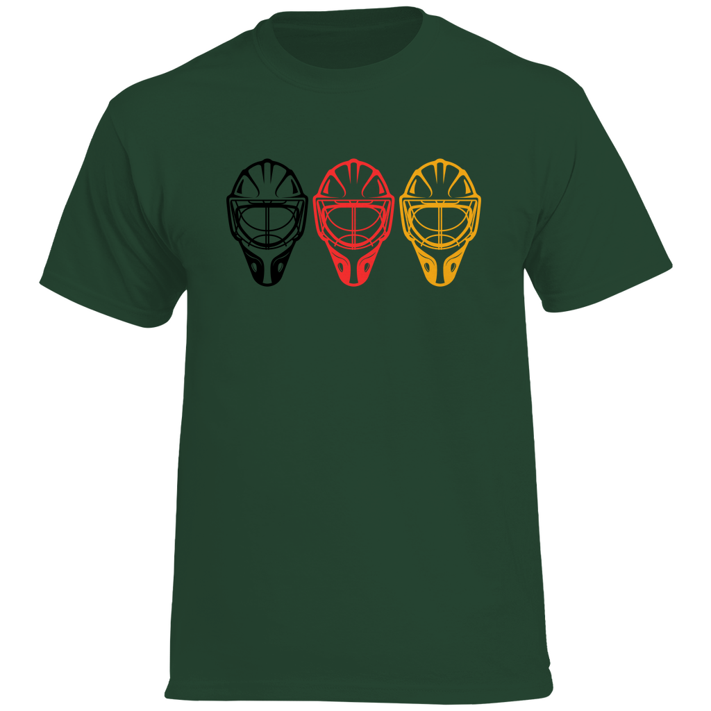 T-Shirt TEAM GOALIE MASKE SCHWARZ-ROT-GOLD