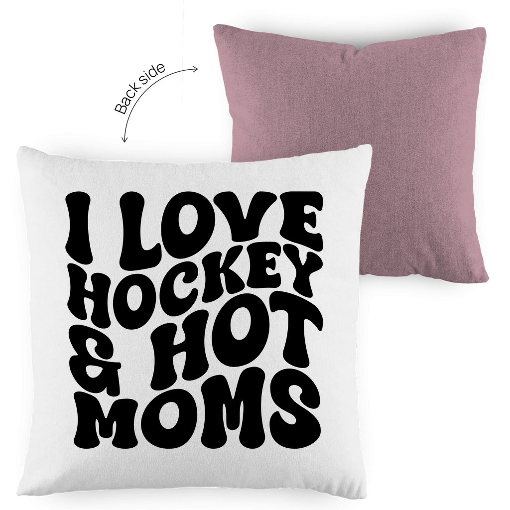 Kopfkissen zweifarbig I LOVE HOCKEY & HOT MOMS